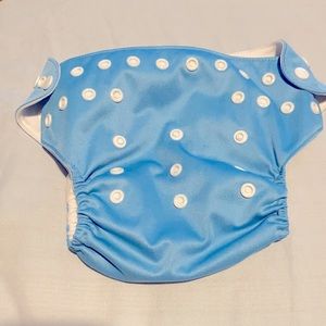 NWOT blue snap one size pocket diaper cover